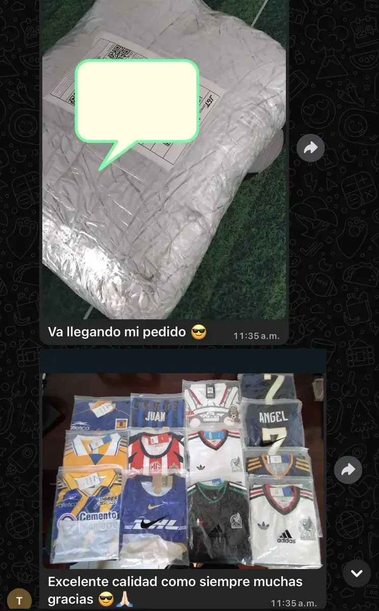 Pedido real recibido por cliente 2